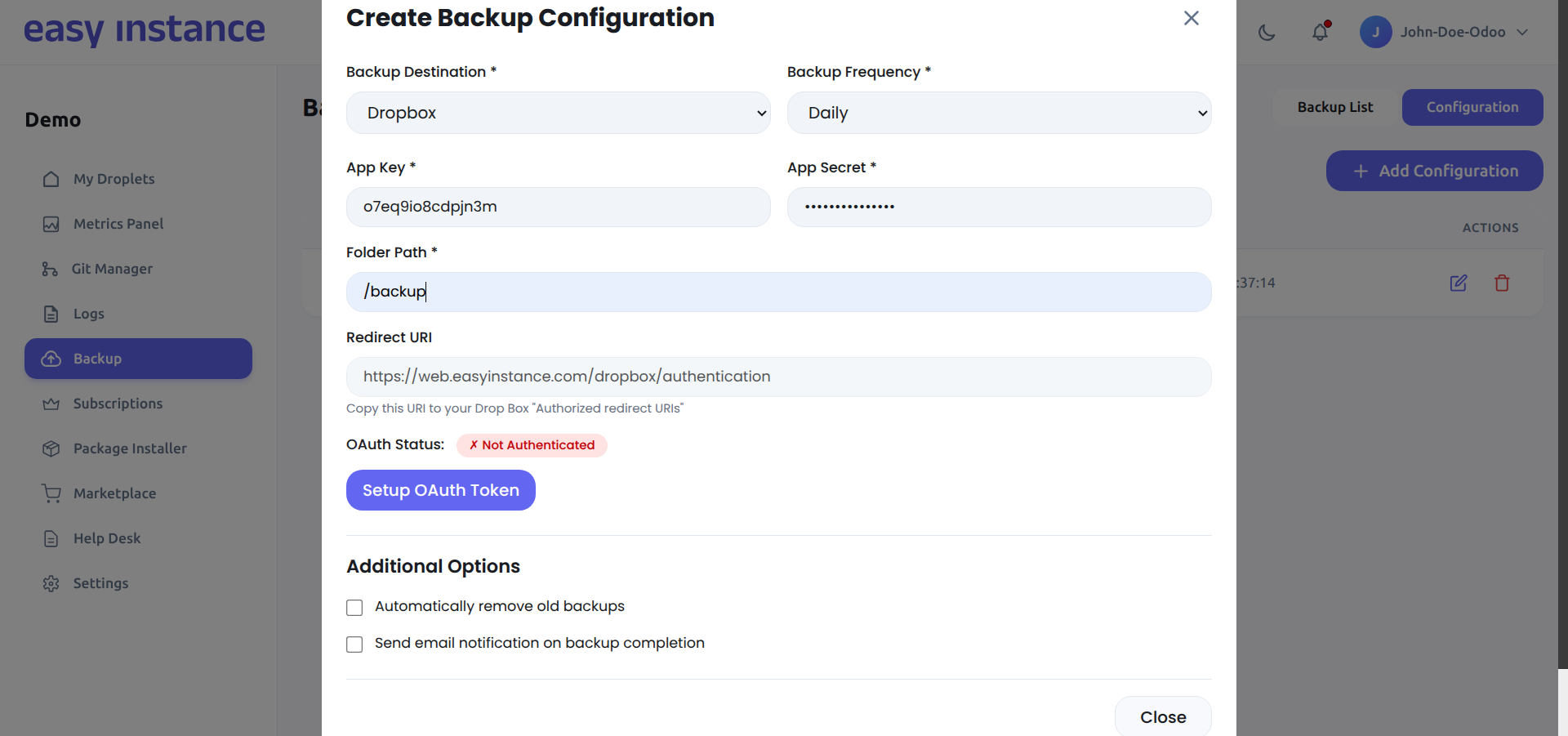 Odoo Configuration