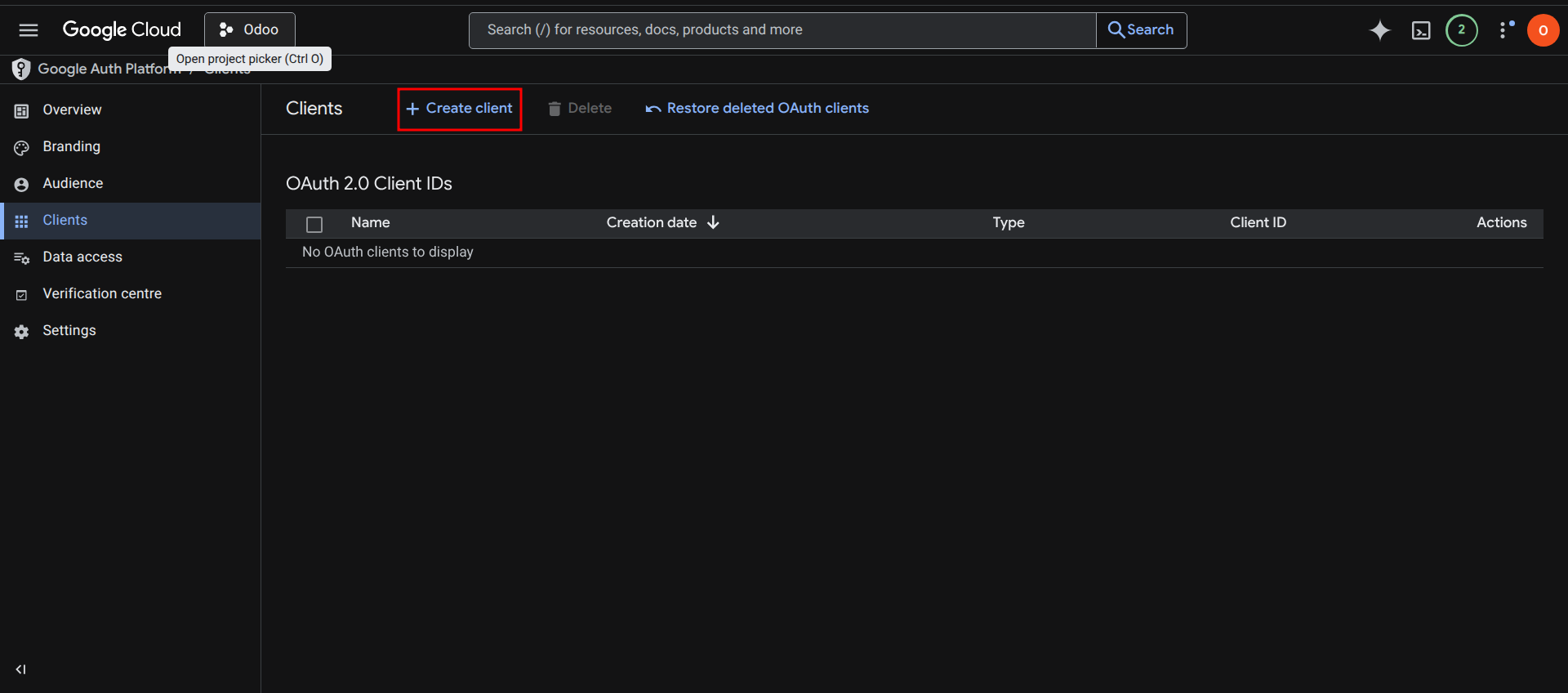Credentials Setup