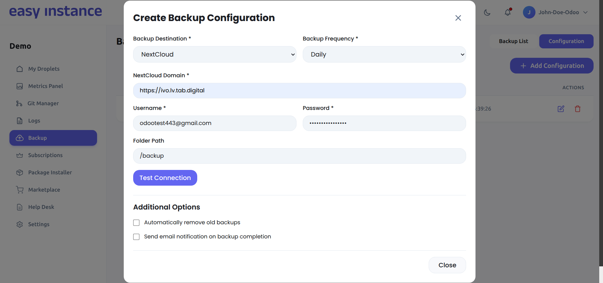 Easy Instance Nextcloud Config