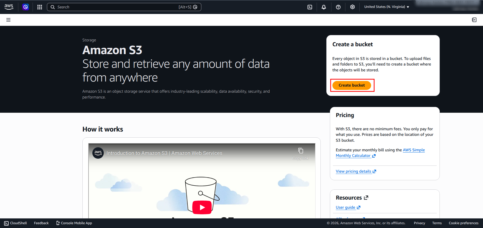 Create S3 Bucket