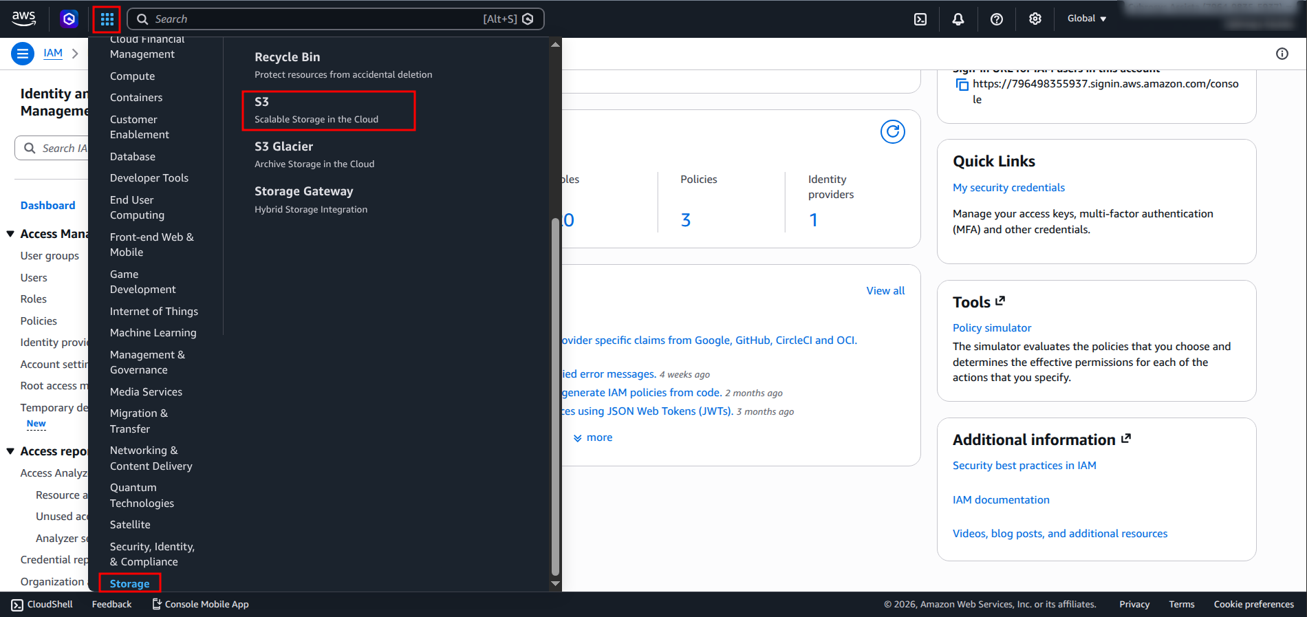Create S3 Bucket