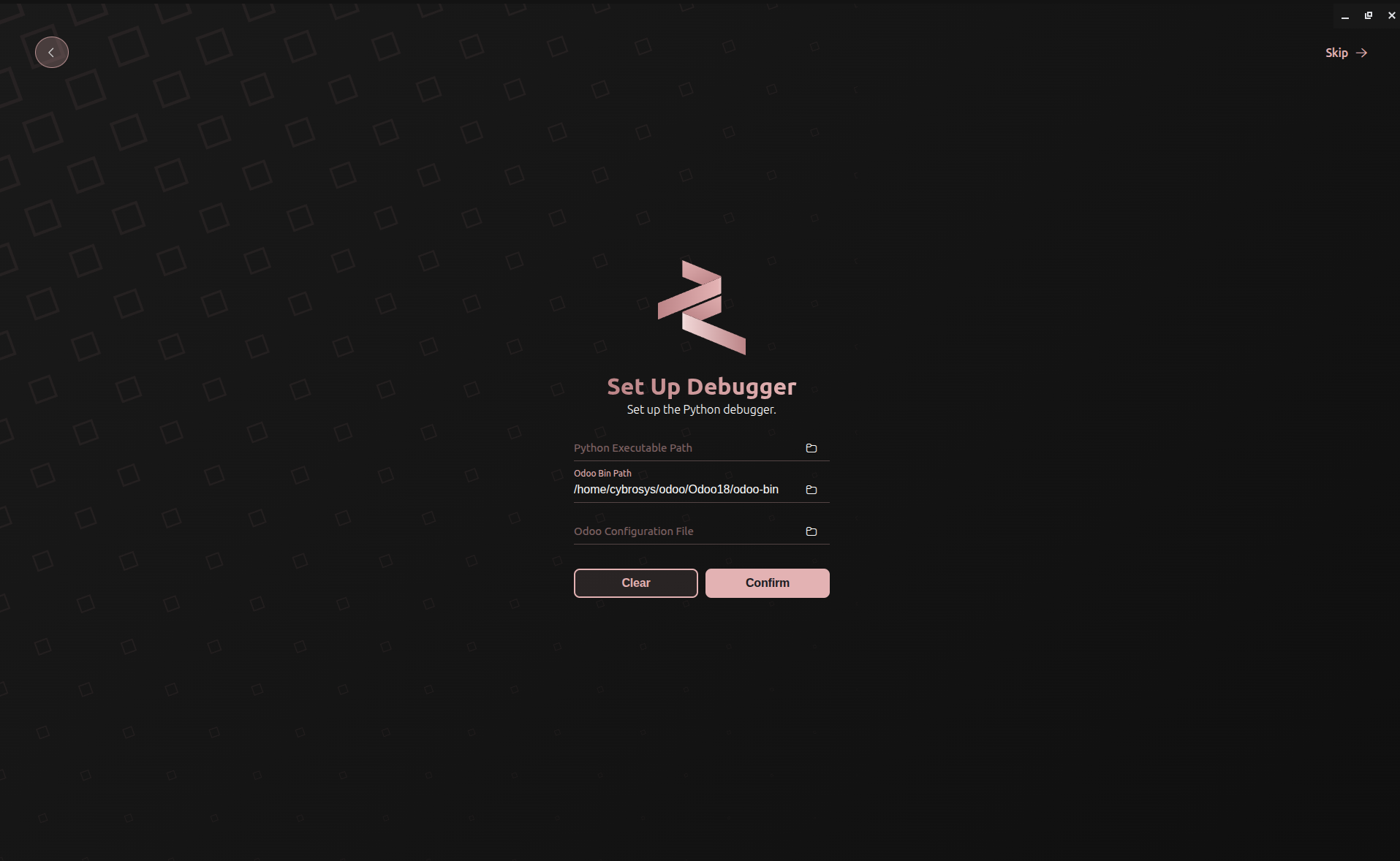 Debugger Setup